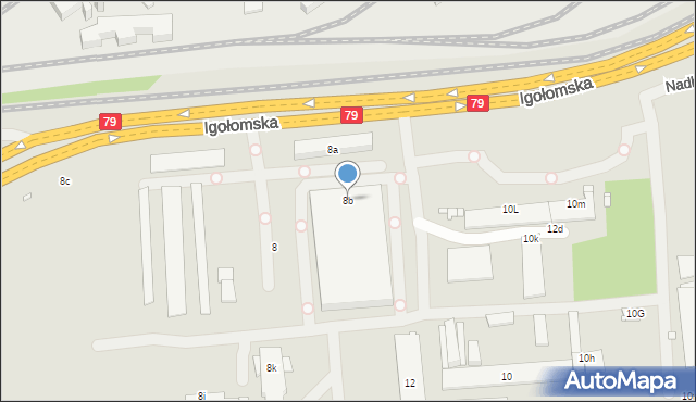 Kraków, Igołomska, 8b, mapa Krakowa