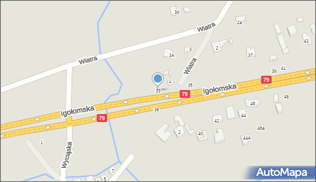 Kraków, Igołomska, 33, mapa Krakowa