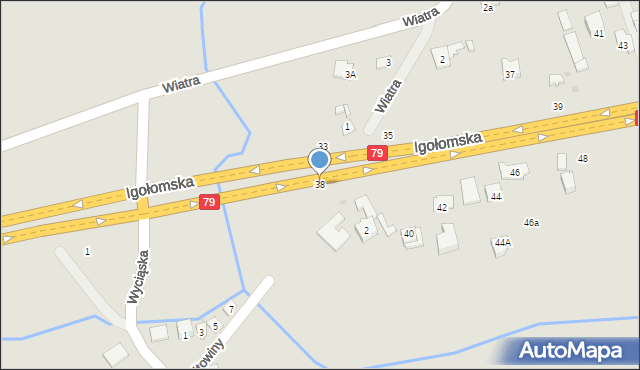 Kraków, Igołomska, 38, mapa Krakowa