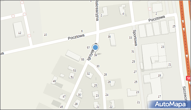 Lisi Ogon, Igrzyskowa, 34, mapa Lisi Ogon