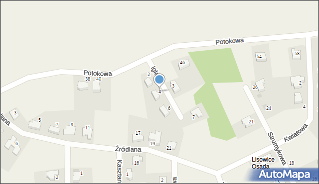 Lisowice, Iglasta, 4, mapa Lisowice