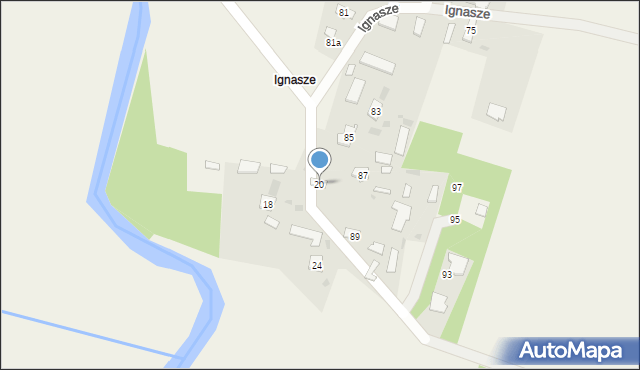 Radawa, Ignasze, 20, mapa Radawa