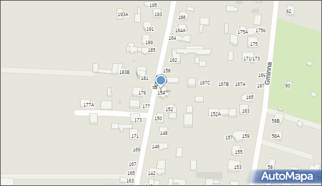 Częstochowa, Ikara, 154, mapa Częstochowy