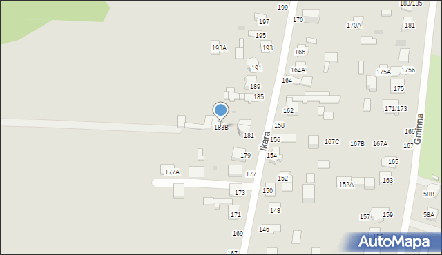 Częstochowa, Ikara, 183B, mapa Częstochowy