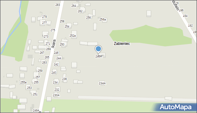 Częstochowa, Ikara, 246A, mapa Częstochowy