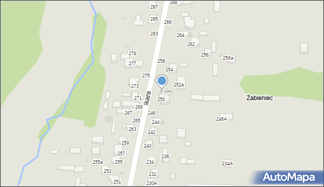 Częstochowa, Ikara, 252, mapa Częstochowy