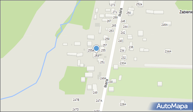 Częstochowa, Ikara, 253, mapa Częstochowy