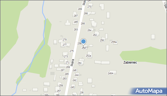 Częstochowa, Ikara, 254, mapa Częstochowy