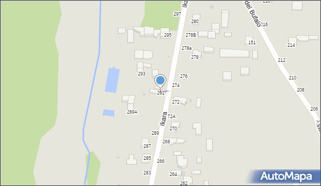 Częstochowa, Ikara, 291, mapa Częstochowy