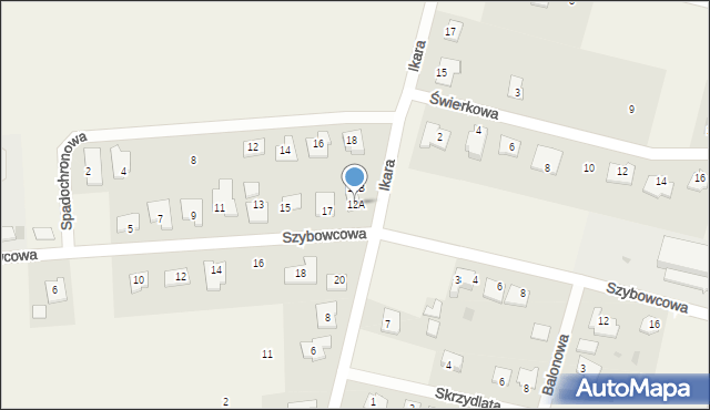Nowa Wieś, Ikara, 12A, mapa Nowa Wieś