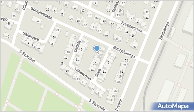 Poznań, Ikara, 6, mapa Poznania