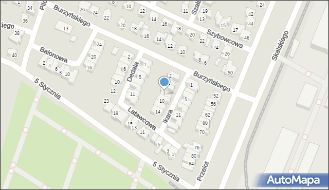 Poznań, Ikara, 8, mapa Poznania