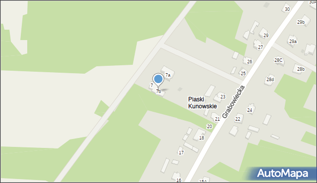 Kunów, Iłżecka, 7b, mapa Kunów