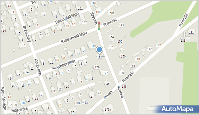 Ostrowiec Świętokrzyski, Iłżecka, 181, mapa Ostrowiec Świętokrzyski