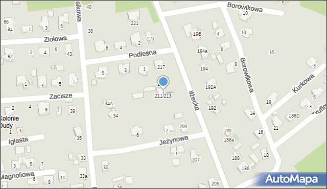 Ostrowiec Świętokrzyski, Iłżecka, 213, mapa Ostrowiec Świętokrzyski