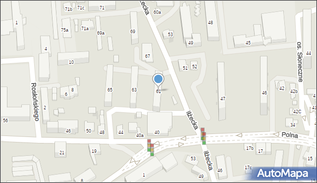 Ostrowiec Świętokrzyski, Iłżecka, 61, mapa Ostrowiec Świętokrzyski