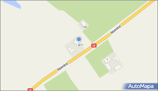 Rudzienice, Iławska, 36, mapa Rudzienice