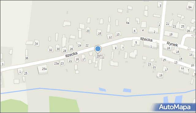 Sienno, Iłżecka, 13, mapa Sienno