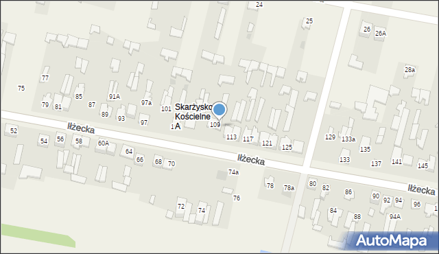 Skarżysko Kościelne, Iłżecka, 111, mapa Skarżysko Kościelne