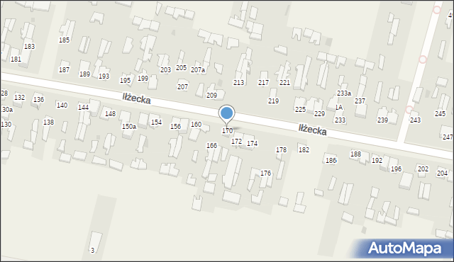 Skarżysko Kościelne, Iłżecka, 170, mapa Skarżysko Kościelne