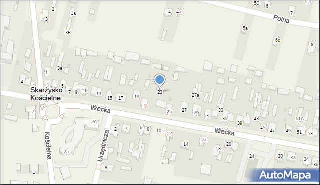 Skarżysko Kościelne, Iłżecka, 23, mapa Skarżysko Kościelne
