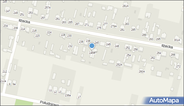 Skarżysko Kościelne, Iłżecka, 240A, mapa Skarżysko Kościelne