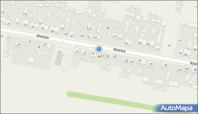 Skarżysko Kościelne, Iłżecka, 36, mapa Skarżysko Kościelne