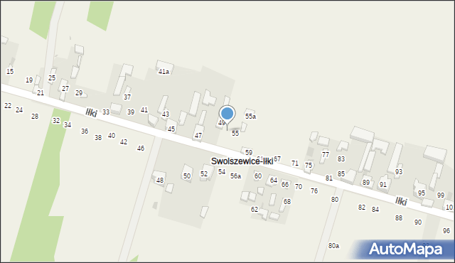 Swolszewice Małe, Iłki, 53, mapa Swolszewice Małe