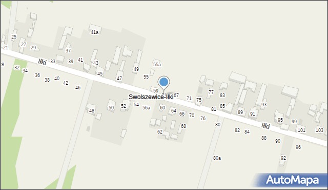 Swolszewice Małe, Iłki, 61, mapa Swolszewice Małe