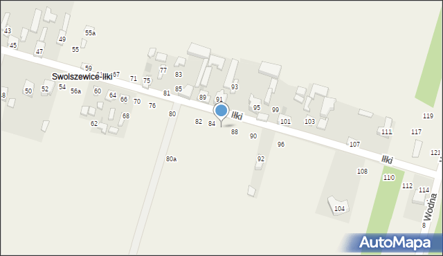 Swolszewice Małe, Iłki, 86, mapa Swolszewice Małe