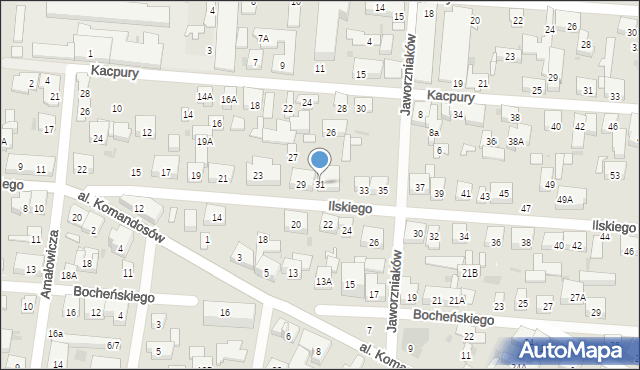 Warszawa, Ilskiego Franciszka, 31, mapa Warszawy