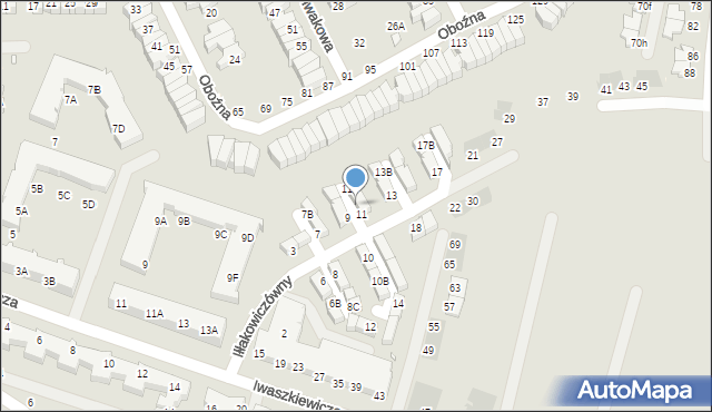 Wrocław, Iłłakowiczówny Kazimiery, 11A, mapa Wrocławia