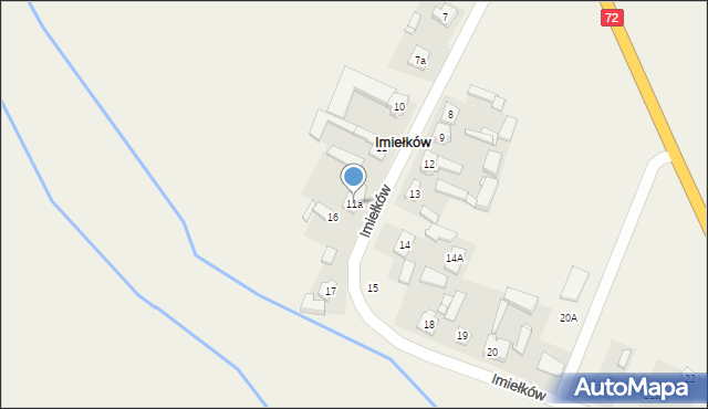 Imiełków, Imiełków, 11a, mapa Imiełków