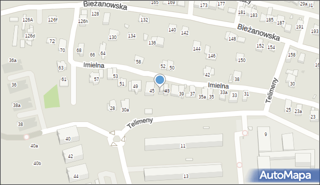 Kraków, Imielna, 43a, mapa Krakowa