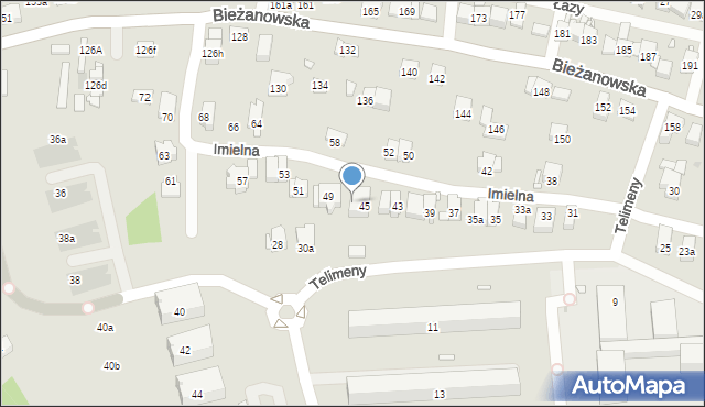 Kraków, Imielna, 47, mapa Krakowa