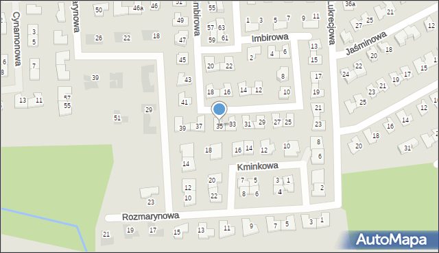 Tarnowskie Góry, Imbirowa, 35, mapa Tarnowskie Góry