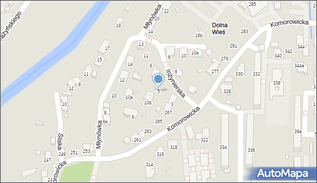 Bielsko-Biała, Inżynierska, 5, mapa Bielsko-Białej