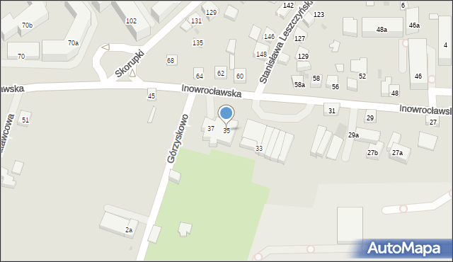 Bydgoszcz, Inowrocławska, 35, mapa Bydgoszczy