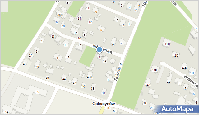 Celestynów, Inżynierska, 1, mapa Celestynów