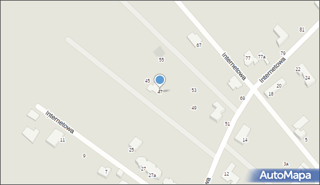 Gdańsk, Internetowa, 47, mapa Gdańska