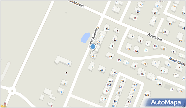 Gdańsk, Inżynierska, 6a, mapa Gdańska