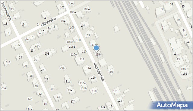 Gdynia, Inżynierska, 113A, mapa Gdyni