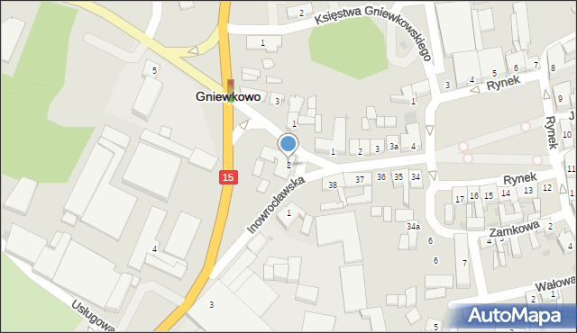 Gniewkowo, Inowrocławska, 2, mapa Gniewkowo