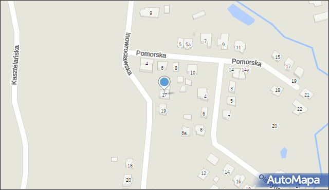 Gniezno, Inowrocławska, 17, mapa Gniezna