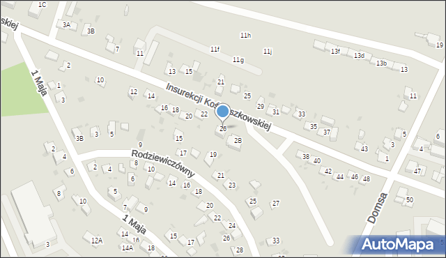 Jaworzno, Insurekcji Kościuszkowskiej, 26, mapa Jaworzno