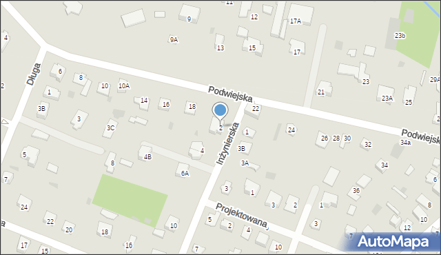 Milanówek, Inżynierska, 2, mapa Milanówek