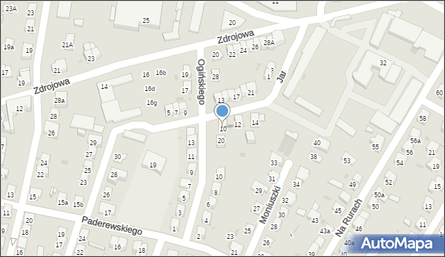 Nowy Sącz, Inwalidów Wojennych, 10, mapa Nowego Sącza