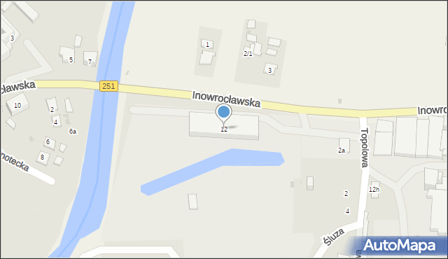 Pakość, Inowrocławska, 12, mapa Pakość