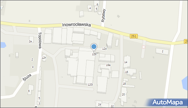 Pakość, Inowrocławska, 12b, mapa Pakość