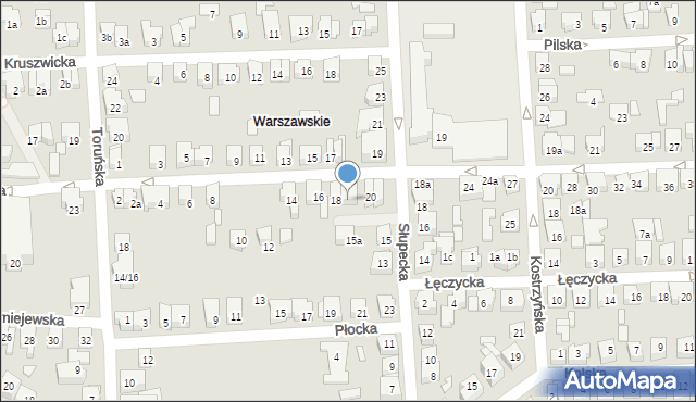 Poznań, Inowrocławska, 18a, mapa Poznania